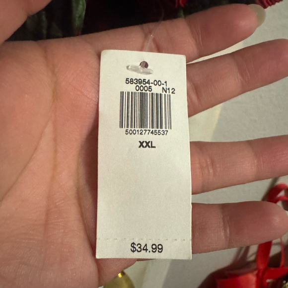 Old Navy Black and Red Floral Blouse - Picture 2 of 3